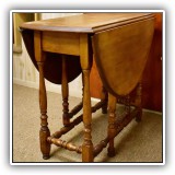 F42. Gateleg table. Dimensions: 42"W x 30"D x 26.5"T - $125