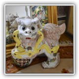 D17. Ceramic Foo Dog. Dimensions: 17"T x 18"W - $60