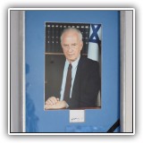 C3. Signed photo Yitzak Rabin. Frame: 8.5" x 11" - $36