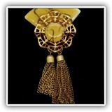 J112. Vintage Jorgel pin with tassles - $25