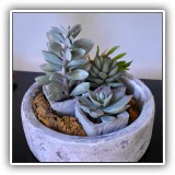 D60. Faux succulents planter - $18