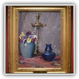 A25. Still life panting by Mary Brewster Hazelton. 11.5"h x 15.5"w - $950