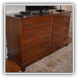 F43. Continental Furniture double dresser. 35"h x 58"w x 20"d - $225