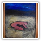 A38. "Native American Homage to the Earth" oil painting by Esther Robbins. 23.5"h x 19.5"w - $300