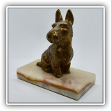 D26. Scottie dog on onyx stand - $32