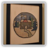 A29. Framed Greenfell mat. Frame: 11.25"h x 9"w