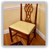 F38. Pair of Chippendale style dining chairs