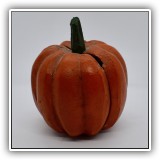 D59. Cast iron pumpkin bank. 4.5"h - $24