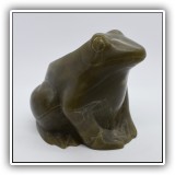 D33. Soapstone frog signed "C. Harwig 1973." 3.75"h - $40