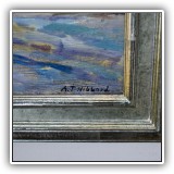 A10. "Vermont Winter" oil painting on board by A. T. Hibbard. Board19.5" x 15.5"