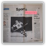 B27. Milt Schmidt autograph and newspaper clipping. - $10