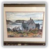 A15. William Lester Stevens watercolor. 16"h x 22"w