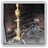 D24. Brass andirons. 23"h - $125 for the pair