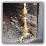 D24. Brass andirons. 23"h - $125 for the pair