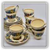 P18. Crown Ducal "Florentine" demitasse set. 22 Pieces. - $65 for the set