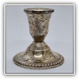 S15. Single Duchin sterling silver candlestick. 3"h - $16