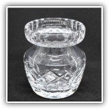 G07. Small Waterford jar. Missing lid. 3"h - $10