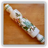 P32. Portmeirion "The Botanic Garden" rolling pin. Repaired. 14"w - $6