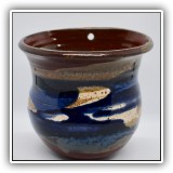 P40. Pottery wall pocket. Signed Dalton. 4.5"h x 4.5"w x 3.75"d - $16
