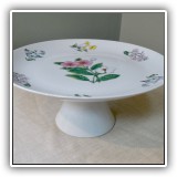 P63. Jardin des Fleurs by Shaffard cake stand. 10"w - $18