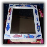 D37. Fish mirror. Signed "2000." 12.5"h x 10.5"w - $24
