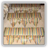 D72. Set of 3 custom striped window valances. 20"h x 40"w - $60 for the set