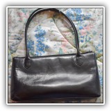 H12. Black Hobo bag. 7"h x 12"w x 3"d - $28