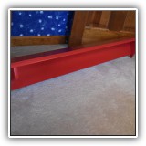 D42. Pottery Barn Kids red shelf. 8"h x 48w x 8"d - $42