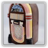 C24. Sasparilla Deco Design  handpainted ceramic juke box coin bank. 6"h - $18