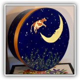 D75. Painted Shaker-style round box. - $28