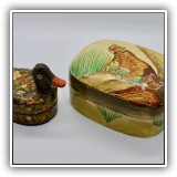 D80 & D81. Lacquered duck and tiger boxes.