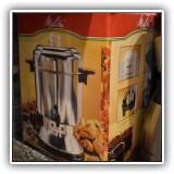 K02. Melitta 45 cup stainless steel coffee urn