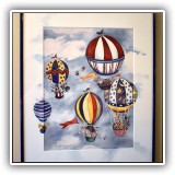 A10. Hot air balloons artist's proof signed J Waldman. Frame: 20.25"h x 16"w - $75