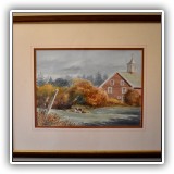 A18. Original watercolor "Cattle at Currie Farm" by Theodore Nystrom. - $150