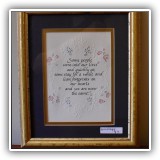 A27. Framed words of wisdom. Frame: 11.5"h  x9.5"w - $14