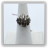 J09. Modern sterling silver ring. Size 6.25. - $16