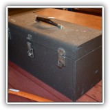 T15. kennedy K20 gray metal toolbox 9.5"h x 20"w x 8.5"d. - $20