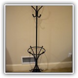 F58. Metal coat rack. 63"h x 14"w - $64