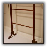 F61. Wooden quilt stand. 37"h x 26"w x 10"d - $28