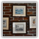A66. Lot of 4 small prints.  Some sun fading. - $24 for the set