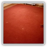 D34. Red and gold rug. 13' x 10'6" - $125