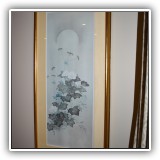 A20. Framed asian print. 40"h x 19"w - $95