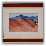 A25. Framed Georgia O'Keeffe poster. Frame: 21"x26" - $30