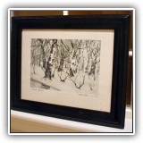 A27. Framed "Winter Gaiety" by Seth Hoffman. Frame: 14" x 17.5" - $34