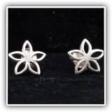 J38. Sterling silver stud earrings. - $12