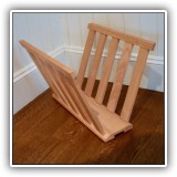 F90. Maple magazine rack.  12"h x 16"w x 14"d - $18