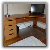 F08. Coffee table with bamboo carved legs. 44.5"w x 28.5"d - $250